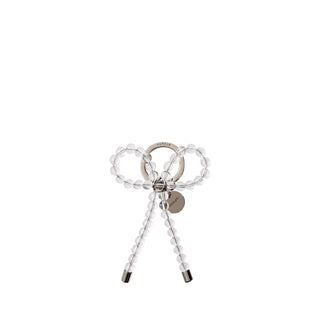 Pearl Ribbon Charm Clear