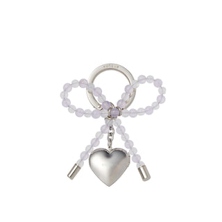 Heart Ribbon Charm Purple