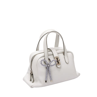 Pearl Ribbon Charm Grey