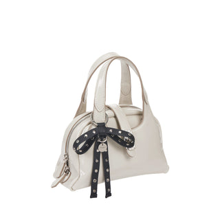 Goth Leather Ribbon Charm Black