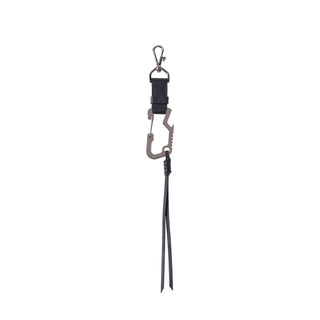 Tie Leather Charm Black