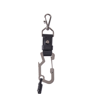 Tie Leather Charm Black