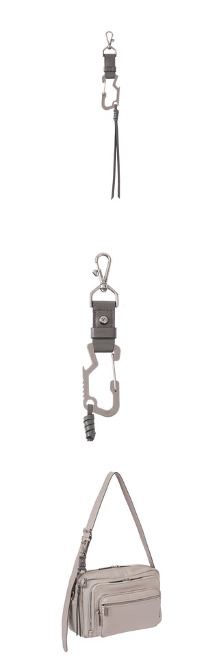 Tie Leather Charm Ash Khaki