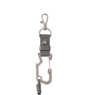 Tie Leather Charm Ash Khaki