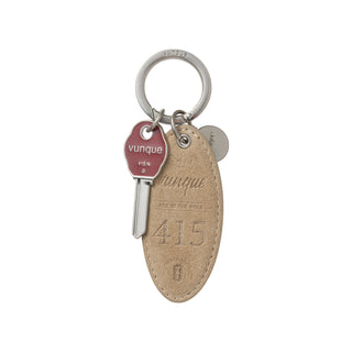 Suede Round Key Charm Soul Beige