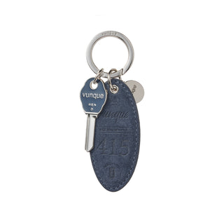 Suede Round Key Charm Goth Navy