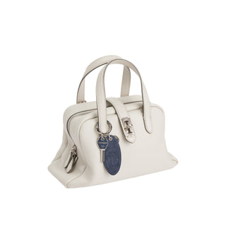 Suede Round Key Charm Goth Navy