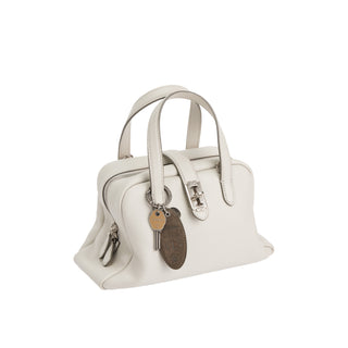 Suede Round Key Charm Musk Khaki