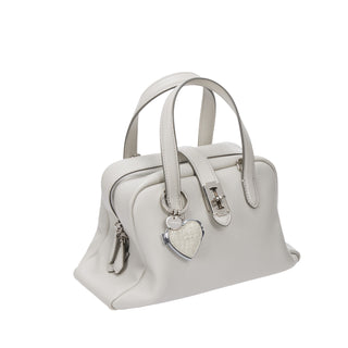 Heart Pocket Mirror Charm Beige