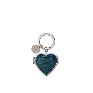 Heart Pocket Mirror Charm Green
