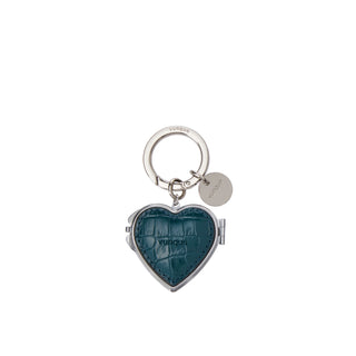 Heart Pocket Mirror Charm Green