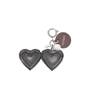 Heart Memory Leather Charm Piccolo Latte Pink