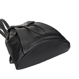 Hey Pintuck Leather Backpack M Black