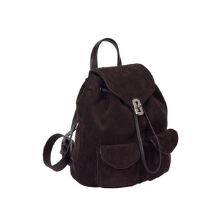 Occam Doux Double Pocket Corduroy Backpack M Choco Brown
