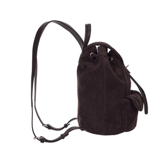 Occam Doux Double Pocket Corduroy Backpack M Choco Brown