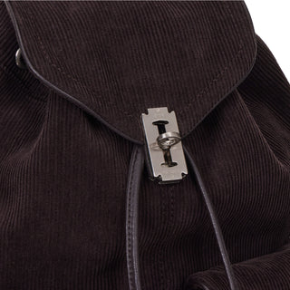 Occam Doux Double Pocket Corduroy Backpack M Choco Brown
