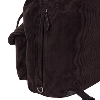 Occam Doux Double Pocket Corduroy Backpack M Choco Brown