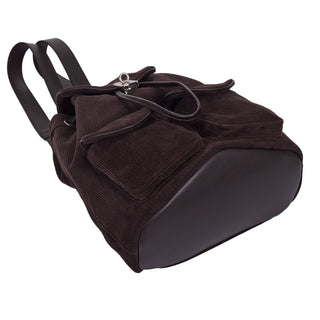 Occam Doux Double Pocket Corduroy Backpack M Choco Brown