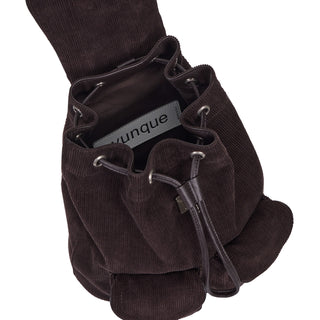 Occam Doux Double Pocket Corduroy Backpack M Choco Brown