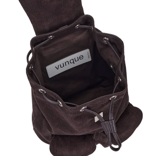 Occam Doux Double Pocket Corduroy Backpack M Choco Brown