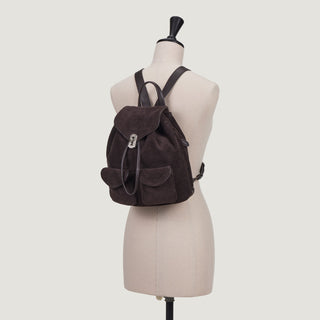 Occam Doux Double Pocket Corduroy Backpack M Choco Brown