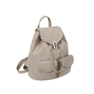 Occam Doux Double Pocket Corduroy Backpack M Beige