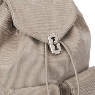 Occam Doux Double Pocket Corduroy Backpack M Beige
