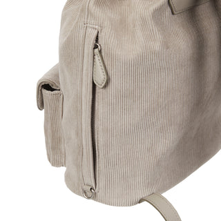 Occam Doux Double Pocket Corduroy Backpack M Beige