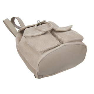 Occam Doux Double Pocket Corduroy Backpack M Beige