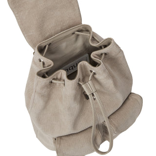 Occam Doux Double Pocket Corduroy Backpack M Beige