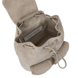 Occam Doux Double Pocket Corduroy Backpack M Beige