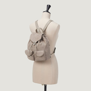 Occam Doux Double Pocket Corduroy Backpack M Beige