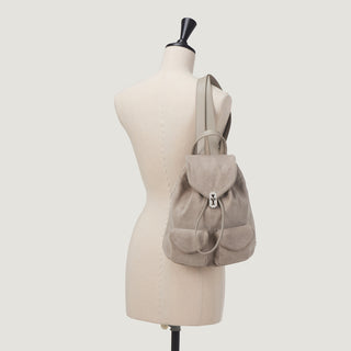 Occam Doux Double Pocket Corduroy Backpack M Beige