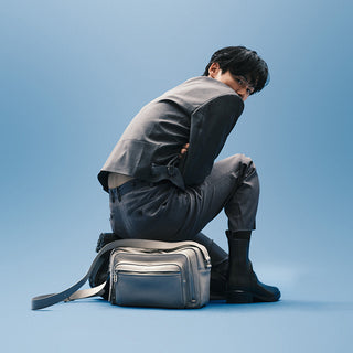 Perfec Multi Pocket Cross M Stone Beige