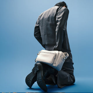 Perfec Multi Pocket Cross M Stone Beige