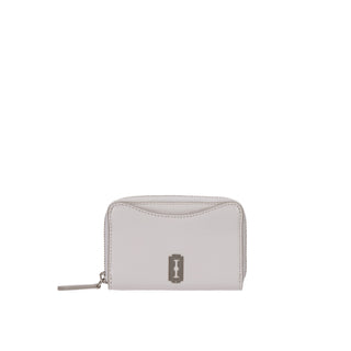 Halfmoon Wave Zipper Card Wallet Ivory