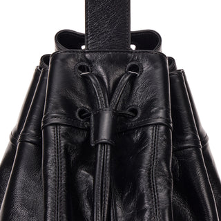 Perfec Wave String Leather Hobo L Black