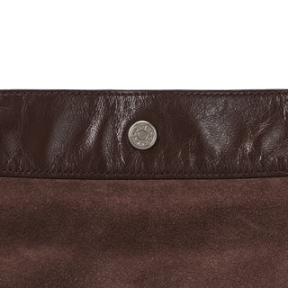 Perfec Button Up Soft Suede Hobo S Rum Brown