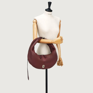Halfmoon Baggy Hobo L Currant Burgundy