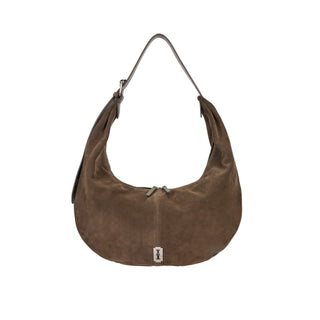 Halfmoon Baggy Suede Hobo L Musk Khaki