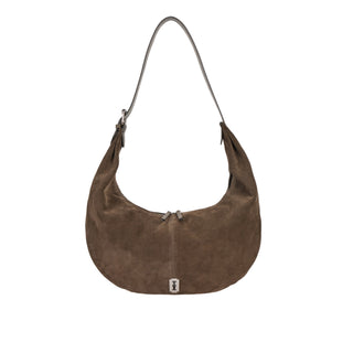 Halfmoon Baggy Suede Hobo L Musk Khaki