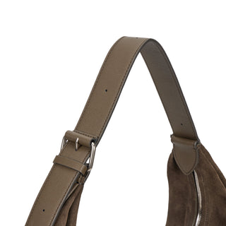 Halfmoon Baggy Suede Hobo L Musk Khaki