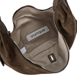 Halfmoon Baggy Suede Hobo L Musk Khaki