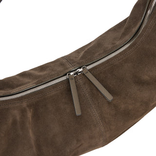 Halfmoon Baggy Suede Hobo L Musk Khaki