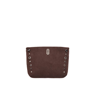 Perfec Goth Suede Pouch Rum Brown