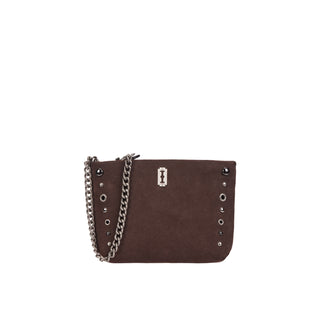 Perfec Goth Suede Pouch Rum Brown