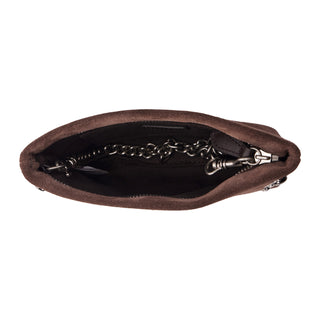 Perfec Goth Suede Pouch Rum Brown