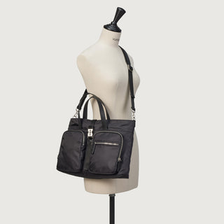 Hey Double Pocket Tote M Black