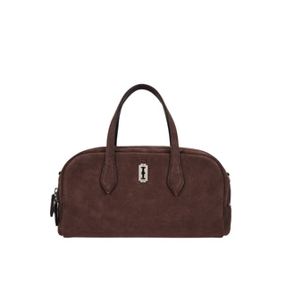 Halfmoon Two Block Suede Tote S Rum Brown