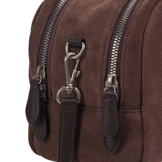 Halfmoon Two Block Suede Tote S Rum Brown